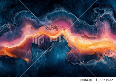 Bright Fluid Explosion With Vibrant Colors 128864982