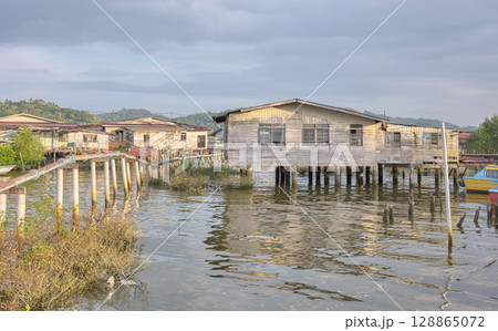 Kampong Ayer water settlement in Bandar Seri Begawan, Brunei. Kampong Ayer water settlement in Bandar Seri Begawan, Brunei. 128865072
