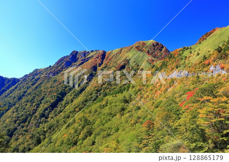 【愛媛県】紅葉した秋の瓶ヶ森（石鎚山） 128865179