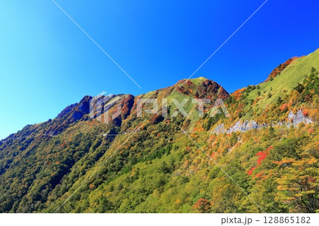 【愛媛県】紅葉した秋の瓶ヶ森（石鎚山） 128865182