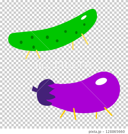 精霊馬 イラスト 128865660