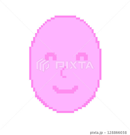 笑顔なドット絵(ピンク) 笑顔なドット絵(ピンク) 128866038