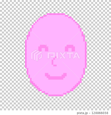 笑顔なドット絵(ピンク) 笑顔なドット絵(ピンク) 128866038