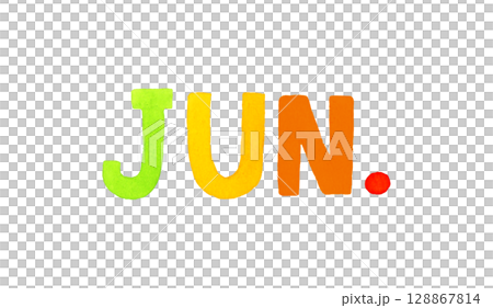 Colorful handwritten letters for JUNE Colorful handwritten letters for JUNE 128867814