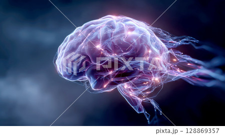 人工知能イメージの脳 128869357
