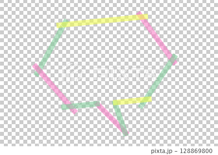 彩色遮蔽膠帶式氣泡(透明背景) 彩色遮蔽膠帶式氣泡(透明背景) 128869800