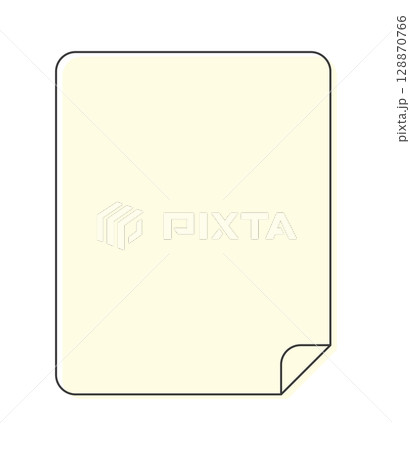 角がめくれた1枚の紙のアイコン- おしゃれな角丸の四角いフレームやバナーのテンプレート - 4:5 角がめくれた1枚の紙のアイコン- おしゃれな角丸の四角いフレームやバナーのテンプレート - 4:5 128870766