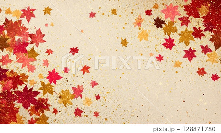 舞い上がる紅葉 128871780