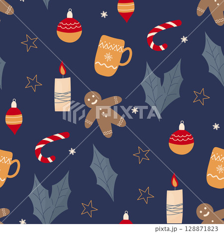 christmas seamless pattern christmas seamless pattern 128871823