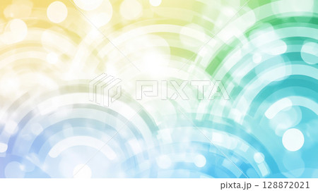 Overlapping transparent circles with vibrant gradient colors as abstract background 128872021