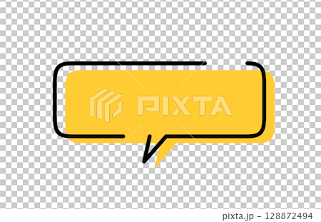 Simple and cute handwritten speech bubbles 128872494