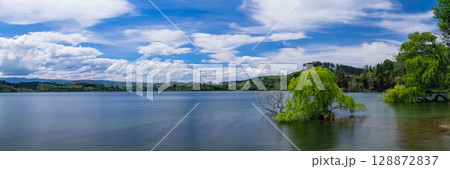 ニュージーランド　ホークスベイにあるトゥティラ湖の湖畔の風景 128872837