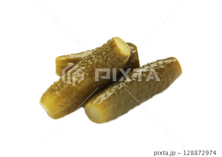 Cucumber sour isolated on white background. Cucumber sour isolated on white background. 128872974