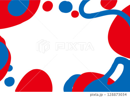 赤とグレーの流体のフレーム 128873034