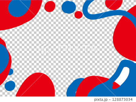 赤とグレーの流体のフレーム 128873034