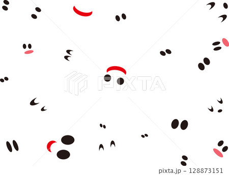 白色の背景に顔だけのおばけ・ ハロウィン, イラスト, halloween, 128873151