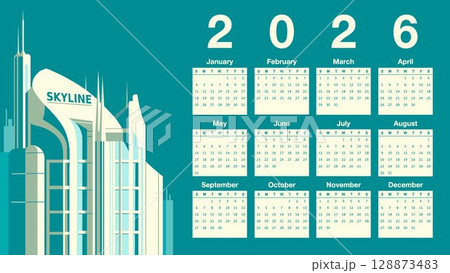 Futuristic Calendar 128873483