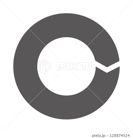 循環型プロセスを示す円形チャート図形1　サイクル図　循環矢印 128874524