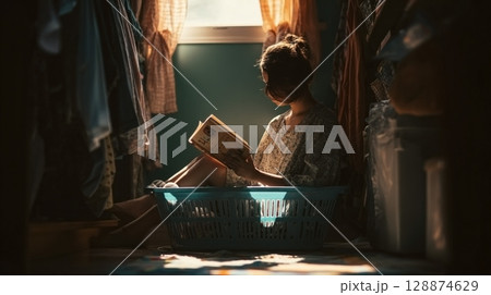 本を読む女の子 128874629