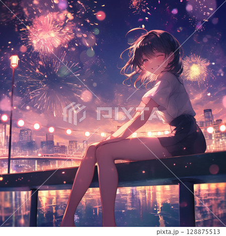 花火大会の女の子 128875513