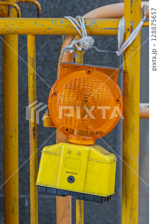 Warning Light Fence Warning Light Fence 128875657