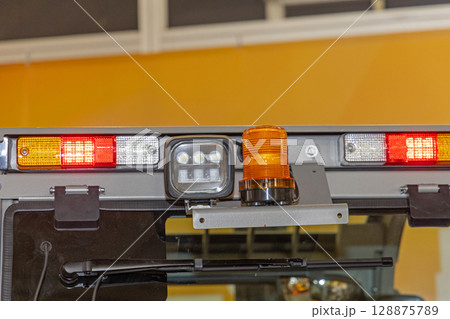 Forklift Truck Amber Light Forklift Truck Amber Light 128875789