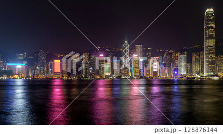 Hong Kong City Night 128876144