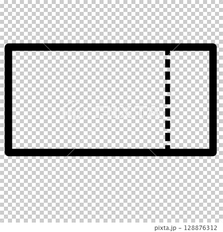 シンプルなクーポンとチケットの黒いシルエットイラストセット シンプルなクーポンとチケットの黒いシルエットイラストセット 128876312