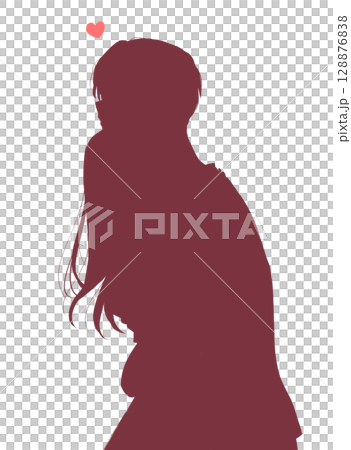 男女擁抱剪影 128876838