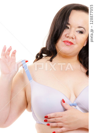 Big woman wearing bra Big woman wearing bra 128877055