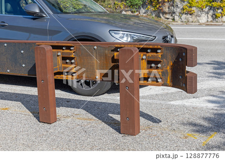 Protective Barrier Road Safety 128877776