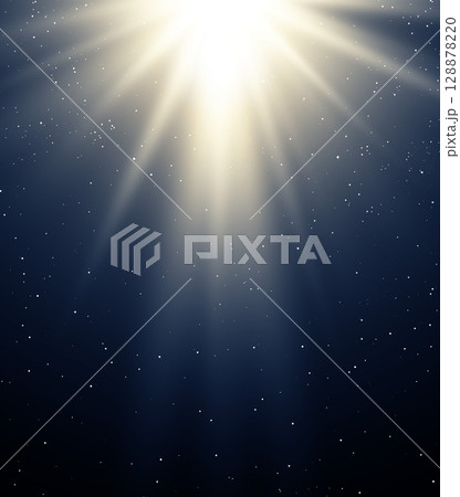 Abstract magic light background. Blue holiday burst 128878220