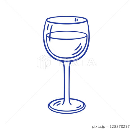 Hand draw wine glass vector illustration. Hand draw wine glass vector illustration. 128878257