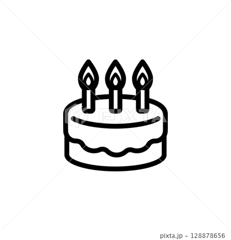 シンプルなケーキのアイコン 128878656