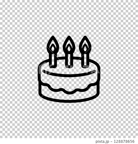 シンプルなケーキのアイコン 128878656