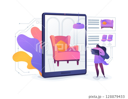 Augmented Reality for Product Demos abstract concept vector illustration. 128879433