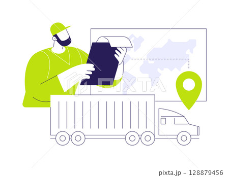 Delivery order abstract concept vector illustration. 128879456