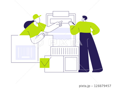 Delivery note abstract concept vector illustration. 128879457