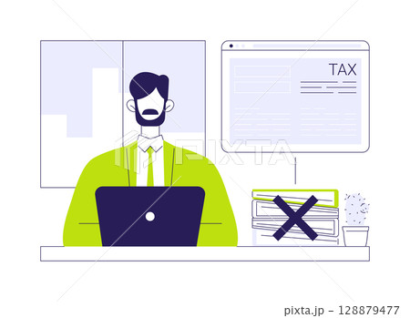 Filing online form abstract concept vector illustration. 128879477