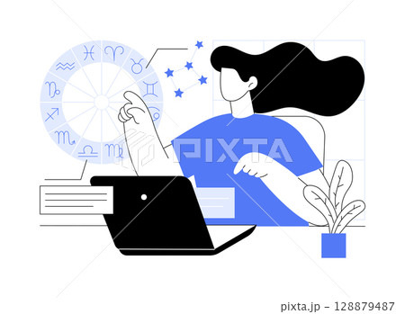 Personalized astrology isolated cartoon vector illustrations. Personalized astrology isolated cartoon vector illustrations. 128879487