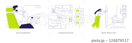 Towing service abstract concept vector illustrations. 128879517