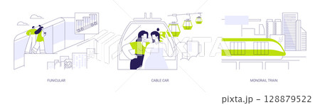 Special urban transport abstract concept vector illustrations. Special urban transport abstract concept vector illustrations. 128879522