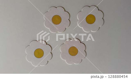 Colorful FlowerShaped Paper Craft Decorations for Your Aesthetic Spaces and Events 128880454