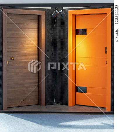 Doors on wall Doors on wall 128881122