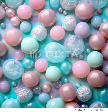 色の泡が描く幻想世界 128881820