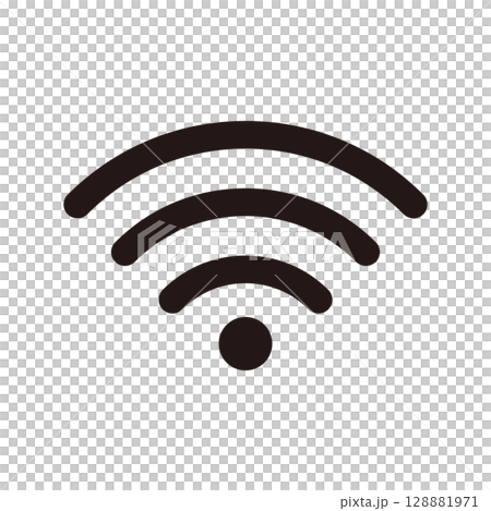 シンプルな電波マーク 128881971