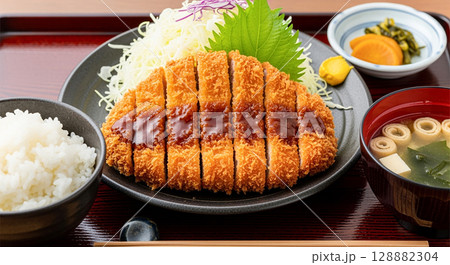 とんかつ定食 128882304