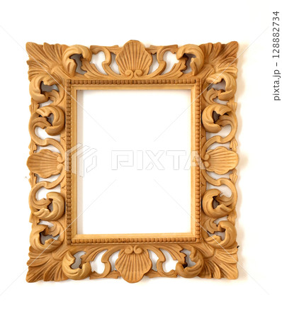 Carved wooden frame Carved wooden frame 128882734