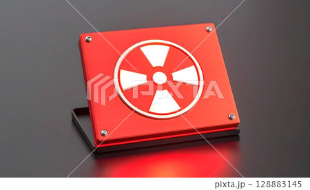 Radioactive Hazard Warning Sign 128883145