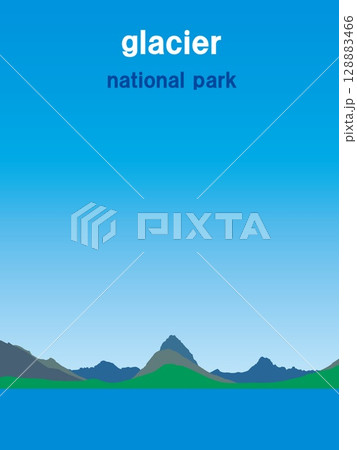 グレイシャー国立公園　glacier national park　モンタナ　アメリカ　夏 128883466